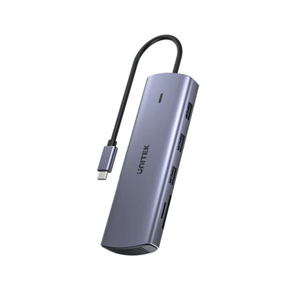 UNITEK 9-in-1 USB-C Hub with Dual Display, Dual Card Reader and 100W PD