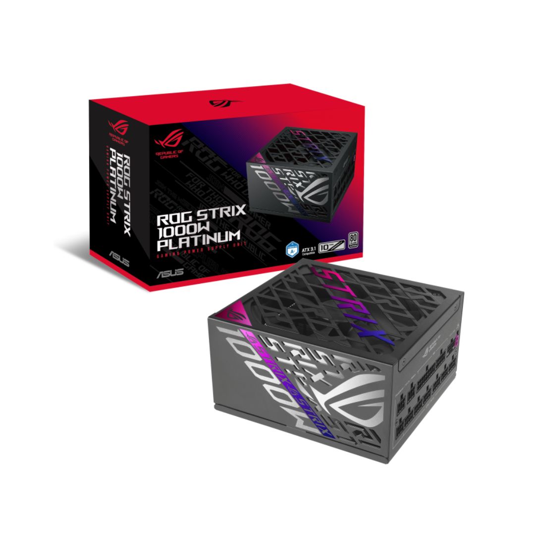 ASUS ROG STRIX GAMING 1000P, Full Modular, 1000W 80+ Platinum, PCIe 5.1 , Black