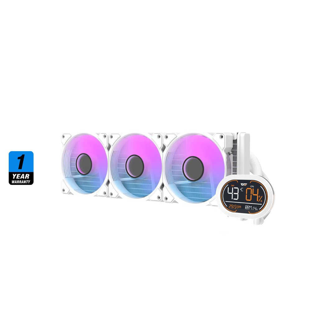 DarkFlash DH360D Liquid CPU Cooler - White