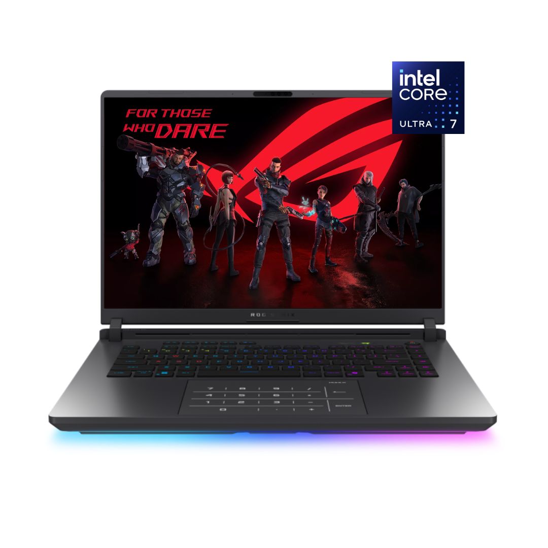 ASUS ROG Strix G16 G615LP-S5152، معالج Intel Core Ultra 7-255HX، ذاكرة وصول عشوائي (RAM) سعة 16 جيجابايت، قرص SSD سعة 1 تيرابايت، بطاقة رسومات NVIDIA RTX 5070 سعة 8 جيجابايت، شاشة 16.0 بوصة WQXGA IPS 240 هرتز، لون أخضر فولت 