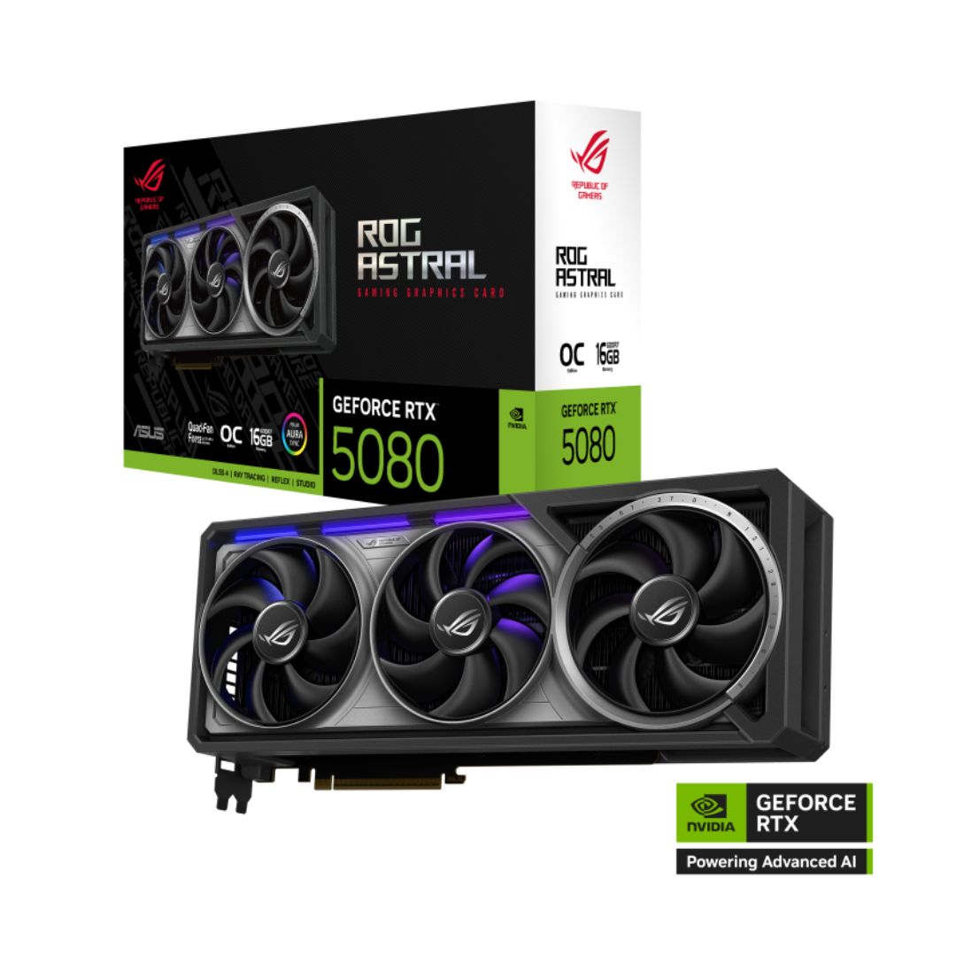 بطاقة الرسومات ASUS ROG Astral GeForce RTX™ 5080 سعة 16 جيجابايت GDDR7 OC Edition