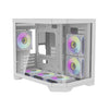 DarkFlash FT418 Mid Tower Case, 3 Fan - White