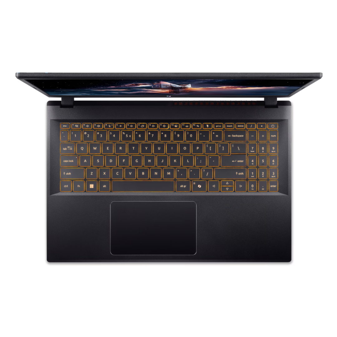 Acer Nitro V15 ANV15-52-788T، Intel Core i7-13620H، ذاكرة وصول عشوائي (RAM) سعة 16 جيجابايت، قرص SSD سعة 512 جيجابايت، بطاقة رسومات NVIDIA RTX 3050 سعة 6 جيجابايت، شاشة 15.6 بوصة عالية الدقة بتردد 165 هرتز، لون أسود أوبسيديان 