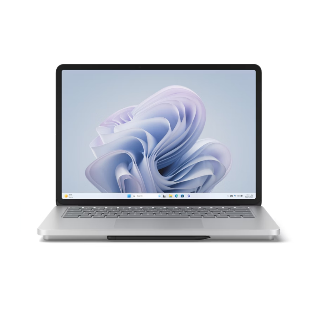 مايكروسوفت سيرفس ستوديو 2 - Z2F-00013، إنتل كور i7-13800H، ذاكرة وصول عشوائي 64 جيجابايت، قرص صلب SSD سعة 1 تيرابايت، بطاقة رسومات إنفيديا RTX 4060 سعة 8 جيجابايت، شاشة 14.4 بوصة (2400x1600) 120 هرتز، لون بلاتيني