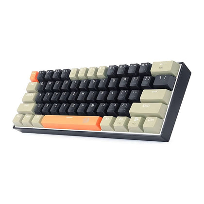 Redragon K606 Lakshmi 60% Mechanical Keyboard, 61 Keys, Detachable Wired Type-C Cable, Blue Switch