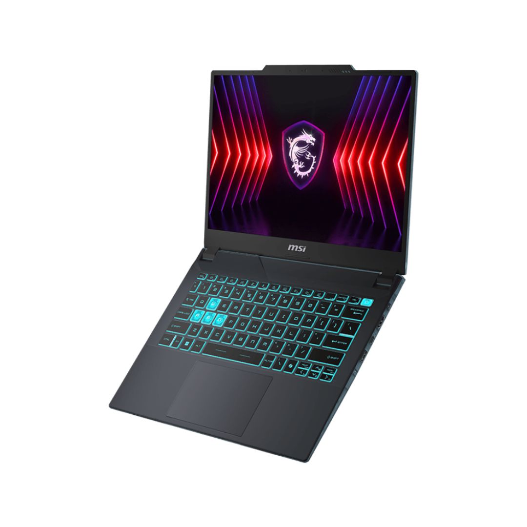 MSI Cyborg 14 A13VF-018US، Intel Core i7-13620H، ذاكرة وصول عشوائي (RAM) سعة 16 جيجابايت، قرص SSD سعة 512 جيجابايت، بطاقة رسومات NVIDIA RTX 4060 سعة 8 جيجابايت، شاشة 14.0 بوصة WUXGA IPS بتردد 144 هرتز، لون أسود شفاف