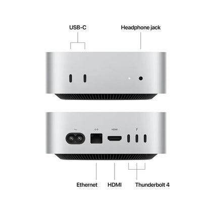Apple Mac Mini A3238 - MU9E3AB/A, M4 Chip (10 Core), RAM 16GB, SSD 512GB, GPU 10‑core, MacOS Sequoia
