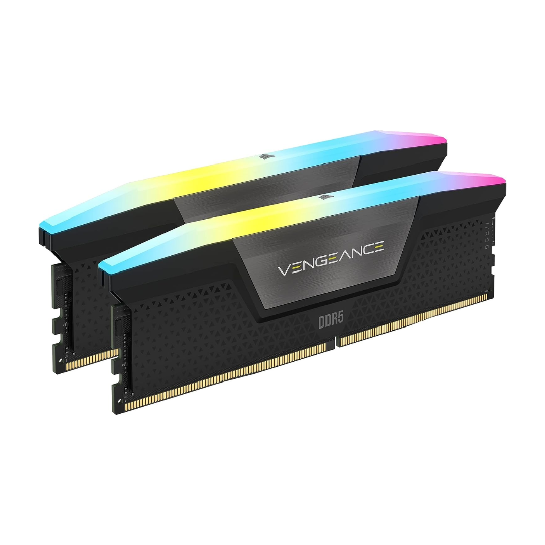 CORSAIR VENGEANCE RGB DDR5 64GB (2x32GB) 6000MHz Black , EXPO - CL40