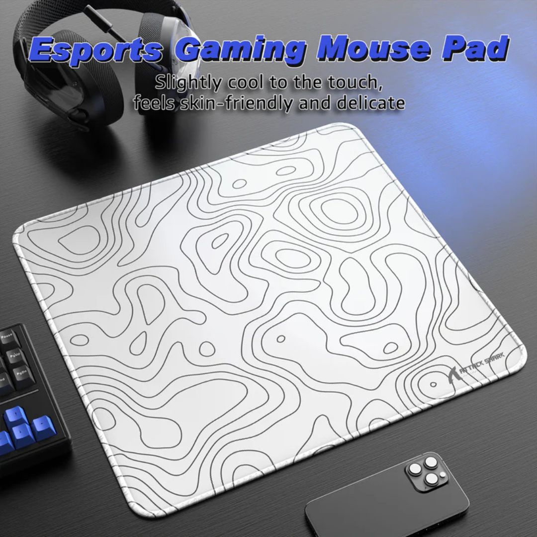 ATTACK SHARK CM02 eSport Gaming Mousepad - White Contours