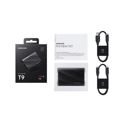 Samsung  T9  1TB Portable External SSD,  Black MU-PG1T0B/WW