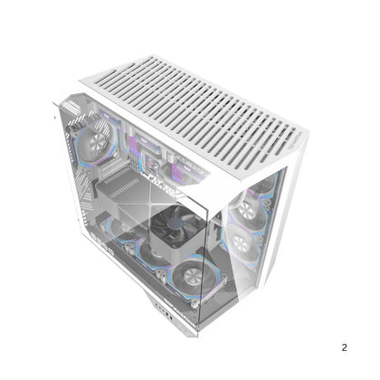 DarkFlash DY470 Mid Tower Case - White