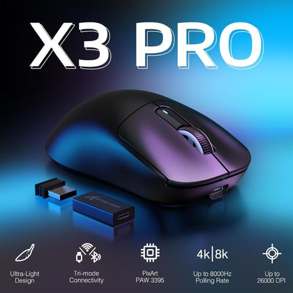ATTACK SHARK X3PRO  Wireless Gaming Mouse - Black