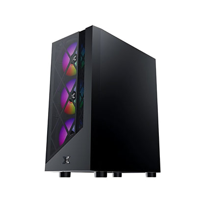 Xigmatek Duke, 4 Fan RGB Mid Tower Case - Black