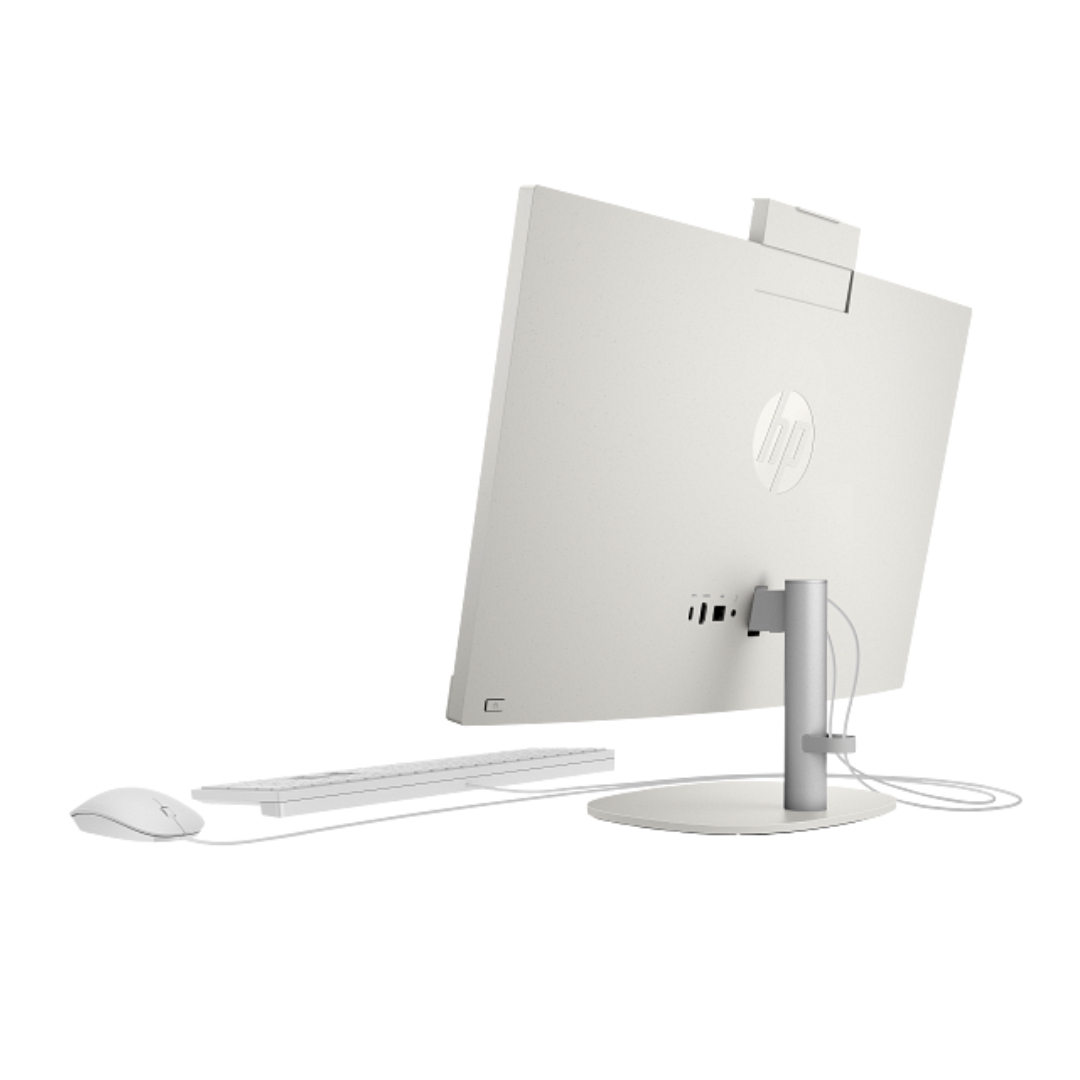 جهاز كمبيوتر الكل في واحد HP 24-CR0031NE، Intel Core i7-1355U، ذاكرة وصول عشوائي 16 جيجابايت، قرص SSD 512 جيجابايت، Intel Iris Xe، شاشة 24 بوصة FHD IPS، أبيض شل