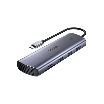 UNITEK 9-in-1 USB-C Hub with Dual Display, Dual Card Reader and 100W PD