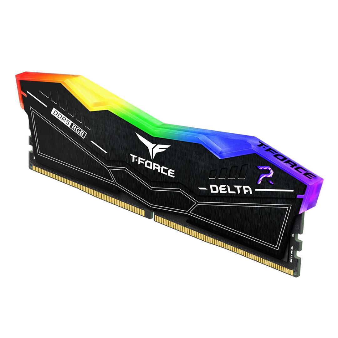 ذاكرة وصول عشوائي TEAMGROUP T-Force Delta RGB DDR5 سعة 64 جيجابايت (2 × 32 جيجابايت) 6000 ميجاهرتز CL38 - أسود 