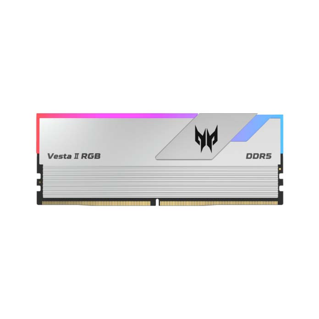 Acer Predator Vesta II DDR5 RGB RAM 32GB (16GBx2) 6600MHz - CL34 Silver, XMP