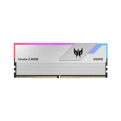 Acer Predator Vesta II DDR5 RGB RAM 32GB (16GBx2) 6600MHz - CL34 Silver, XMP & EXPO