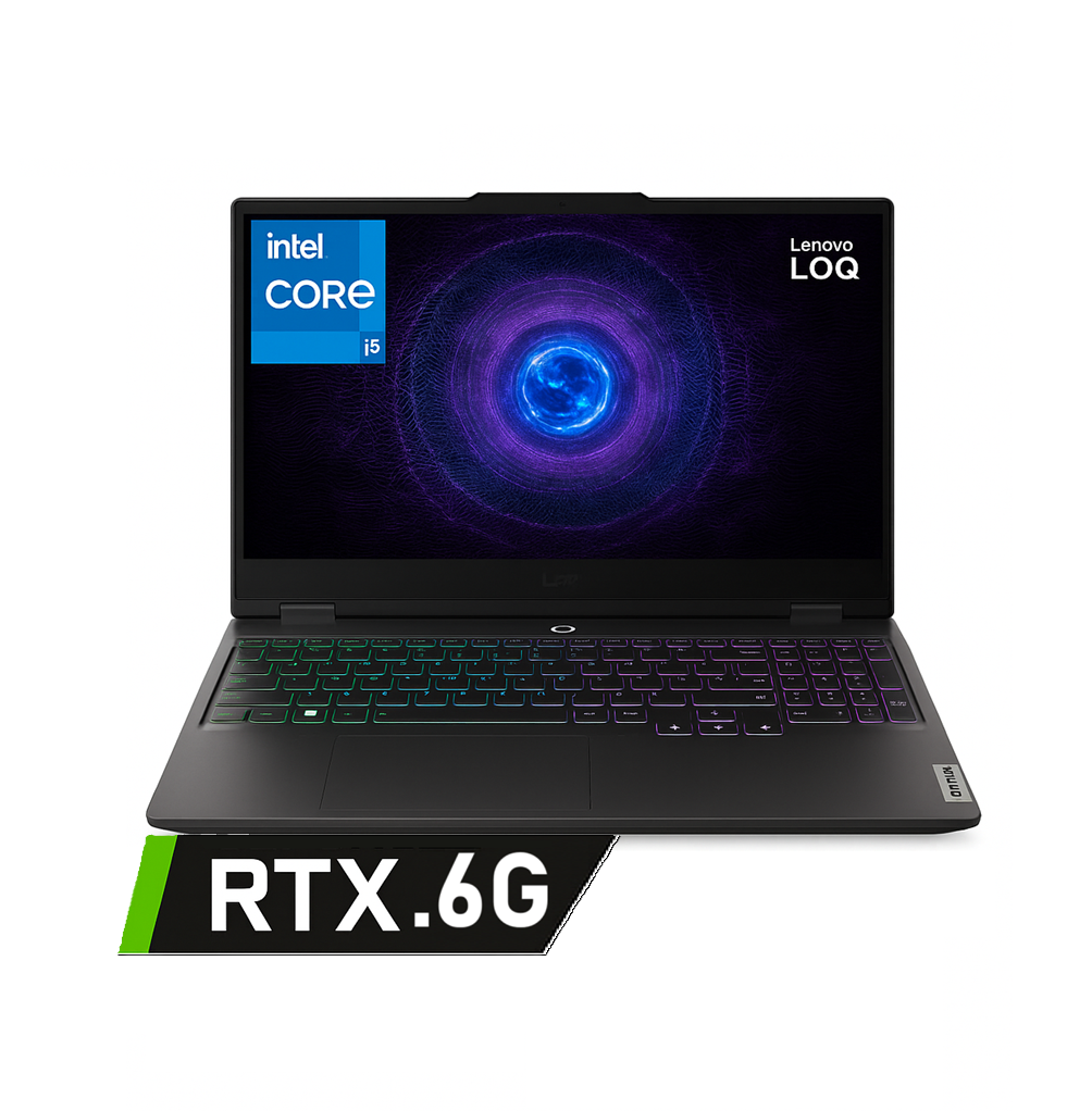 Lenovo LOQ 15IRX9 - (RHAX), Intel Core i5-13450HX, RAM 24GB, SSD 512GB, NVIDIA GeForce RTX 3050 6GB, 15.6 FHD 144Hz, Luna Grey