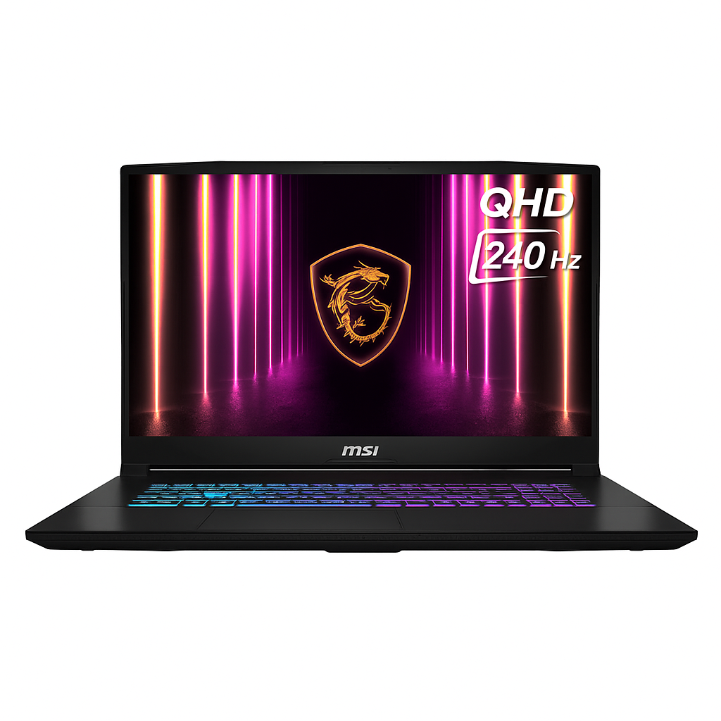 MSI Katana 17 HX-B14WFK، Intel Core i9-14900HX، ذاكرة وصول عشوائي 16 جيجابايت، قرص SSD 1 تيرابايت، RTX 5060 8 جيجابايت، شاشة 17.3 بوصة QHD IPS 240 هرتز، أسود 
