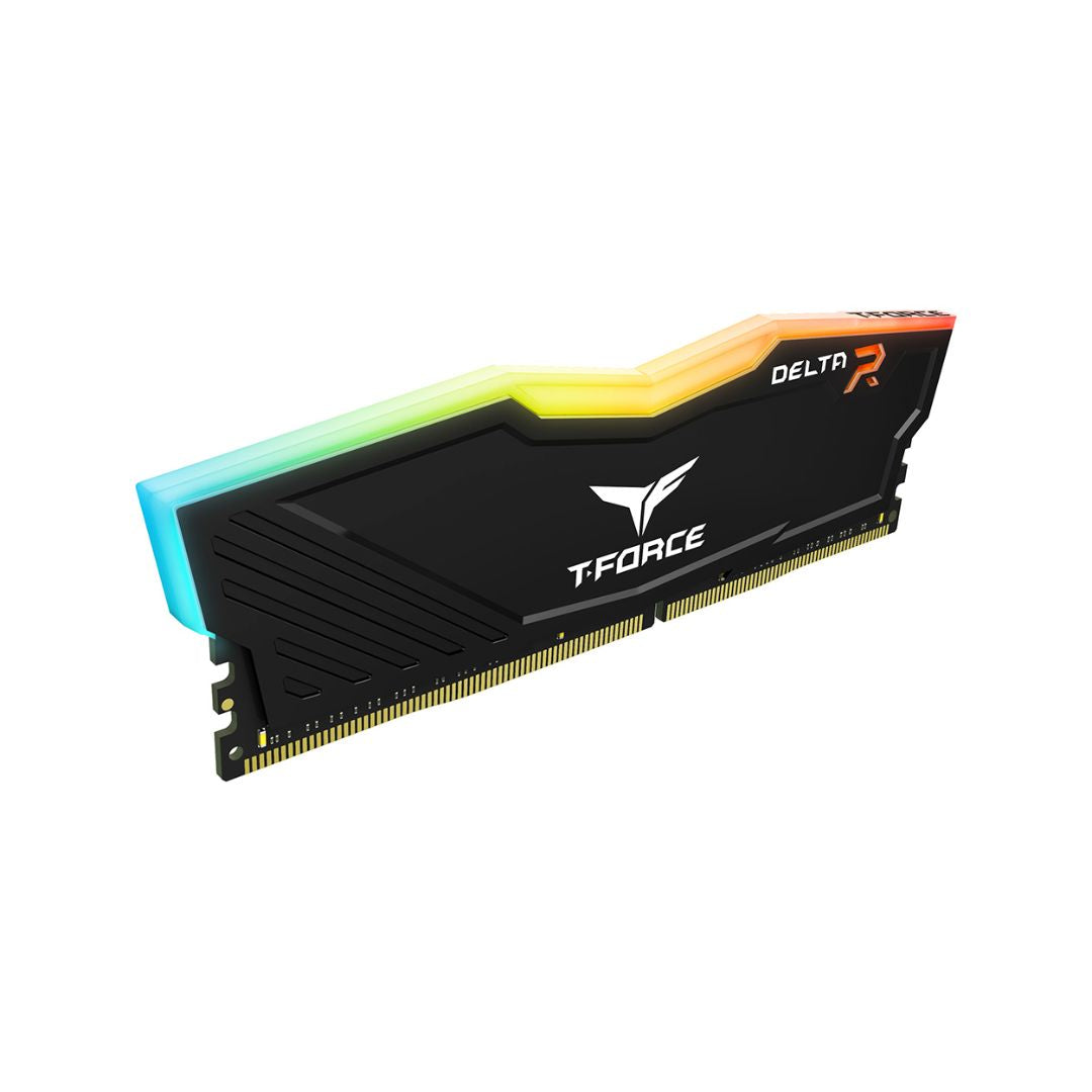 ذاكرة وصول عشوائي TEAMGROUP T-Force Delta RGB DDR4 سعة 16 جيجابايت (2 × 8 جيجابايت) 3600 ميجاهرتز CL18 - أسود 