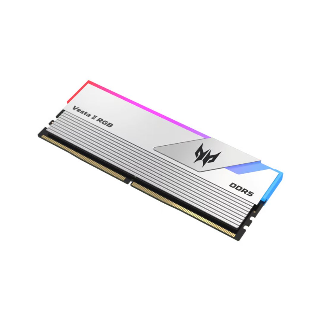 Acer Predator Vesta II DDR5 RGB RAM 32GB (16GBx2) 6600MHz - CL34 Silver, XMP