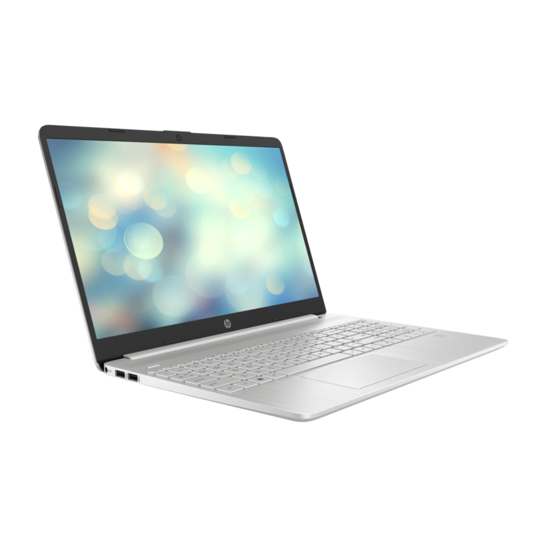 HP 15s-fq5299nia، Intel Core i7-1255U، ذاكرة وصول عشوائي (RAM) سعة 8 جيجابايت، قرص SSD سعة 512 جيجابايت، معالج رسومات Intel Iris، شاشة 15.6 بوصة عالية الدقة، لون فضي طبيعي