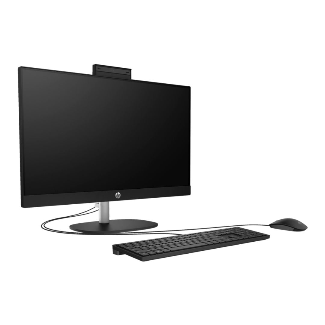 جهاز كمبيوتر الكل في واحد HP 24-cr0124nh، Intel Core i5-1335U، ذاكرة وصول عشوائي (RAM) سعة 8 جيجابايت، قرص SSD سعة 512 جيجابايت، معالج رسومات Intel Iris Xe، شاشة 24 بوصة FHD IPS، لون أسود جيت