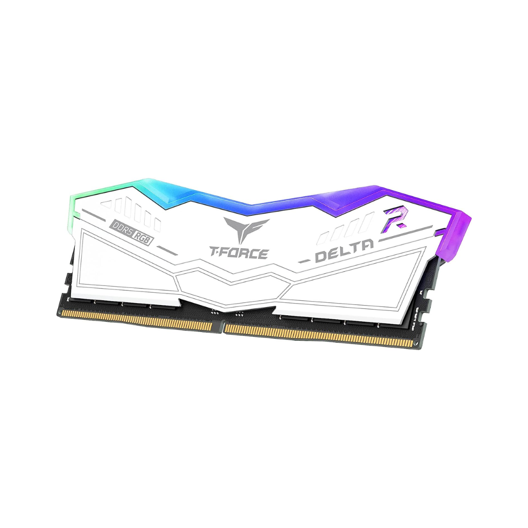 TEAMGROUP T-Force Delta RGB DDR5 Ram 32GB (2x16GB) 6000MHz CL30 - White