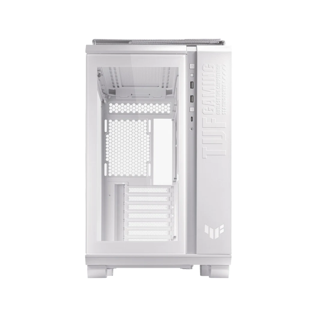 ASUS TUF GT502 Mid-Tower Case White | Dual-Chamber Design in