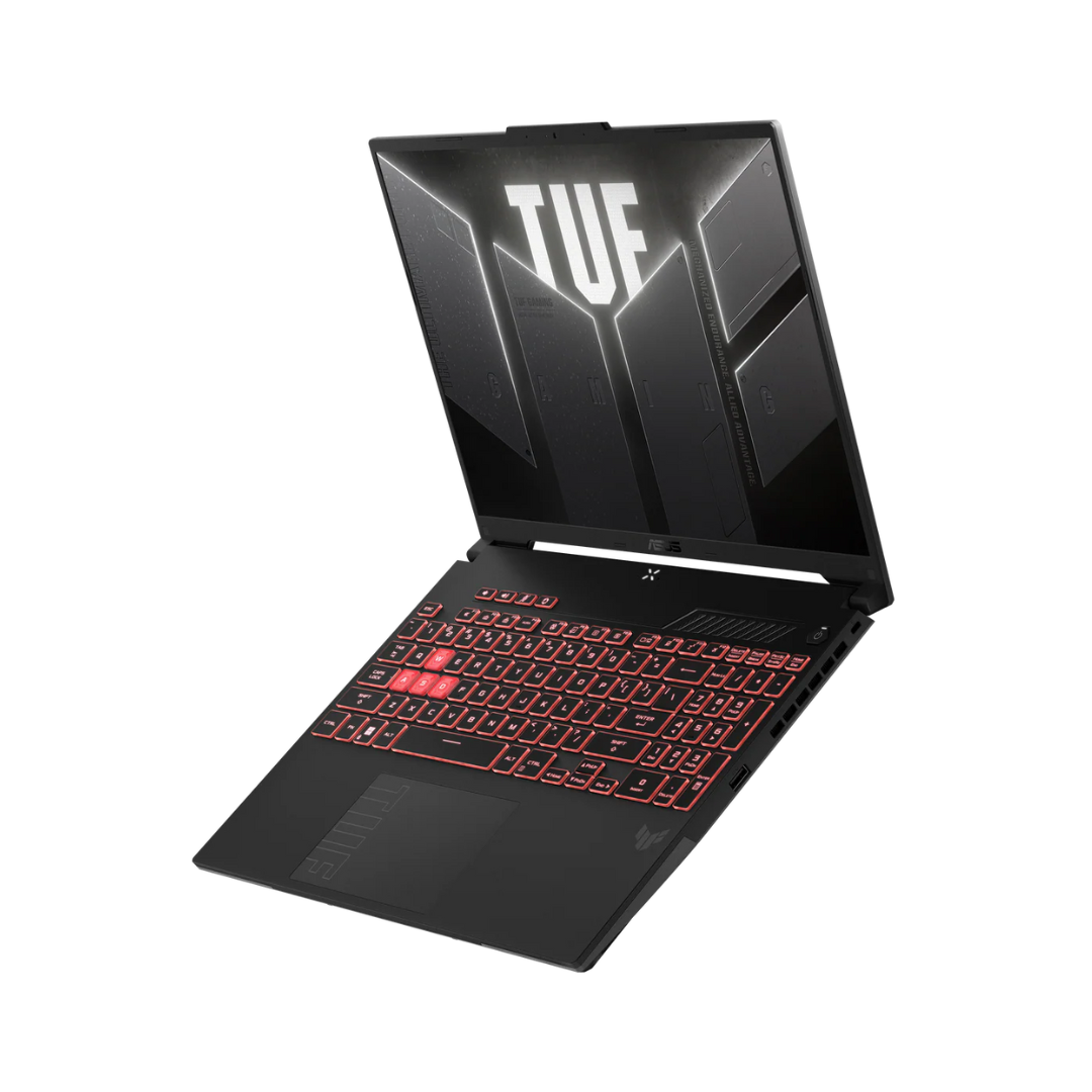 ASUS TUF Gaming A16 FA607NU-RL054، AMD Ryzen 5-7535HS، ذاكرة وصول عشوائي (RAM) سعة 16 جيجابايت، قرص SSD سعة 512 جيجابايت، بطاقة رسومات NVIDIA RTX 4050 سعة 6 جيجابايت، شاشة 16.0 بوصة بدقة WUXGA وتردد 144 هرتز، لون رمادي ميكا