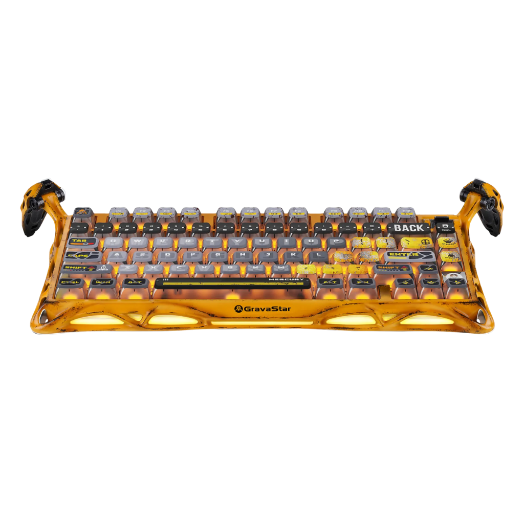 GravaStar Mercury K1 Pro Special Edition Gaming Keyboard - Battle-Worn Yellow