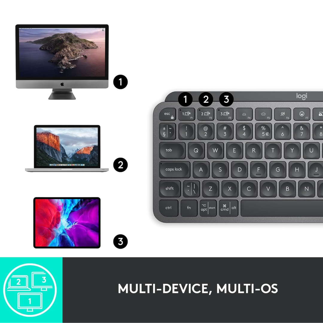 Logitech MX Keys Mini Wireless Keyboard - Graphite
