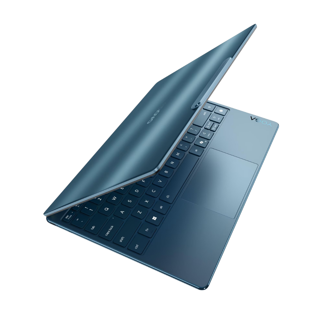لينوفو يوجا سليم 9 - 14ILL10 - (0MAX)، معالج إنتل كور ألترا 7-258V، ذاكرة وصول عشوائي 32 جيجابايت، قرص صلب 1 تيرابايت، شاشة لمس 4K WQUXGA (3840x2400) OLED 120 هرتز، لون تيدال تيل