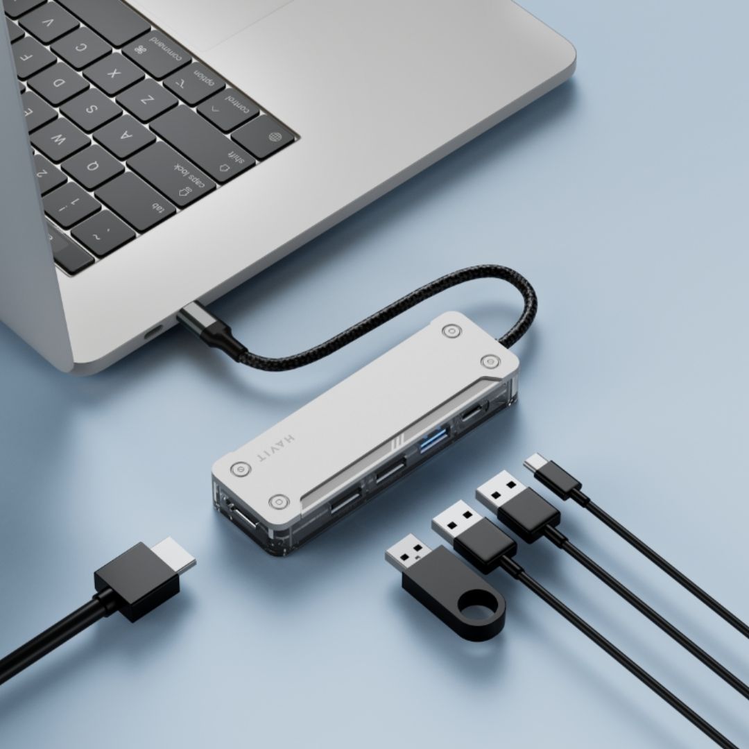 هافيت HB4020 USB-C فضي