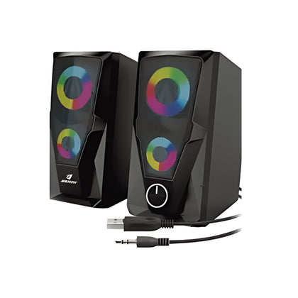 Jertech S6 Speaker USB Multimedia RGB LED Light Stereo