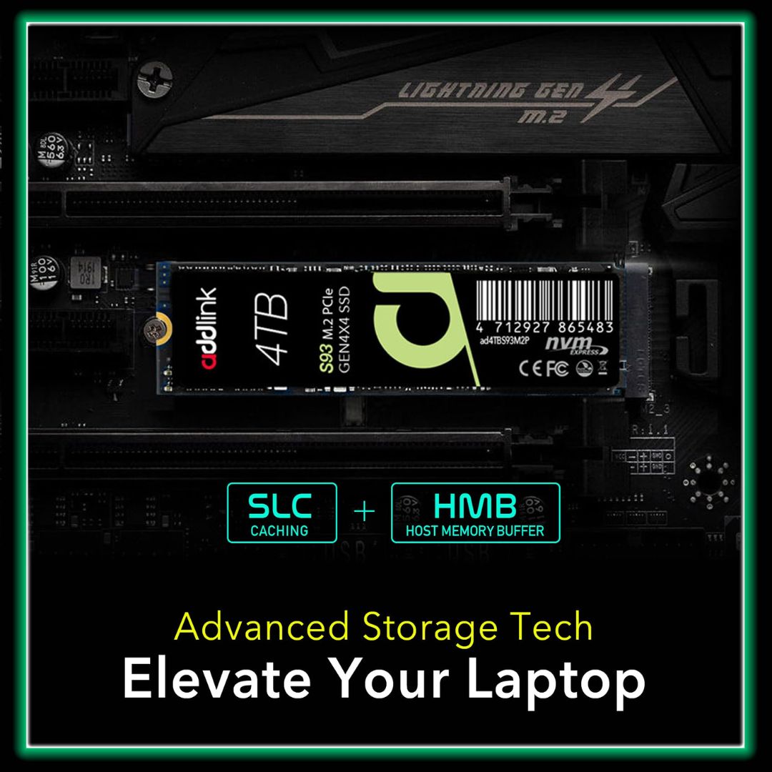 Addlink S93 4TB NVMe SSD – PCIe Gen4 ×4, 7400MB/s