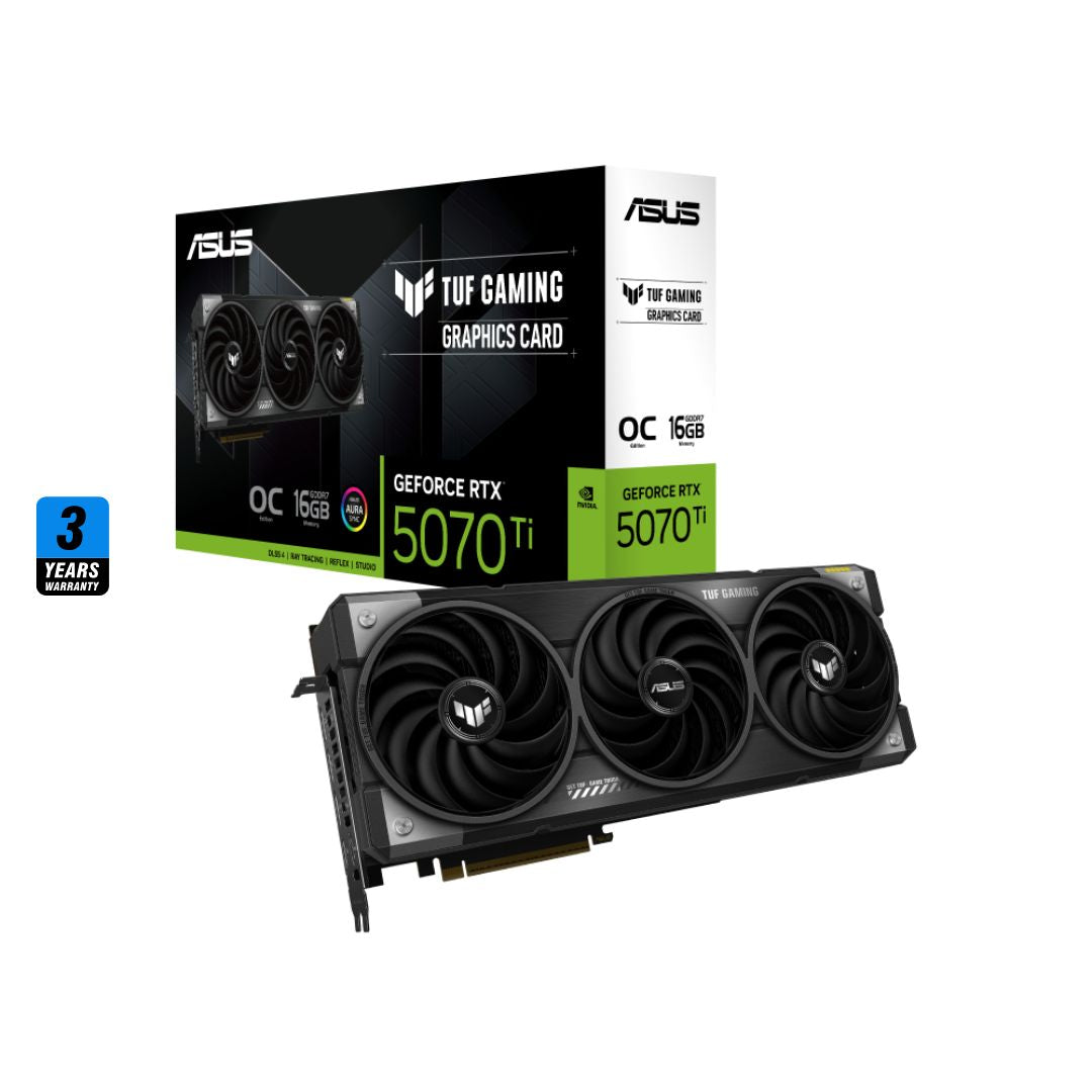 بطاقة ASUS TUF Gaming GeForce RTX™ 5070 Ti سعة 16 جيجابايت GDDR7 OC Edition