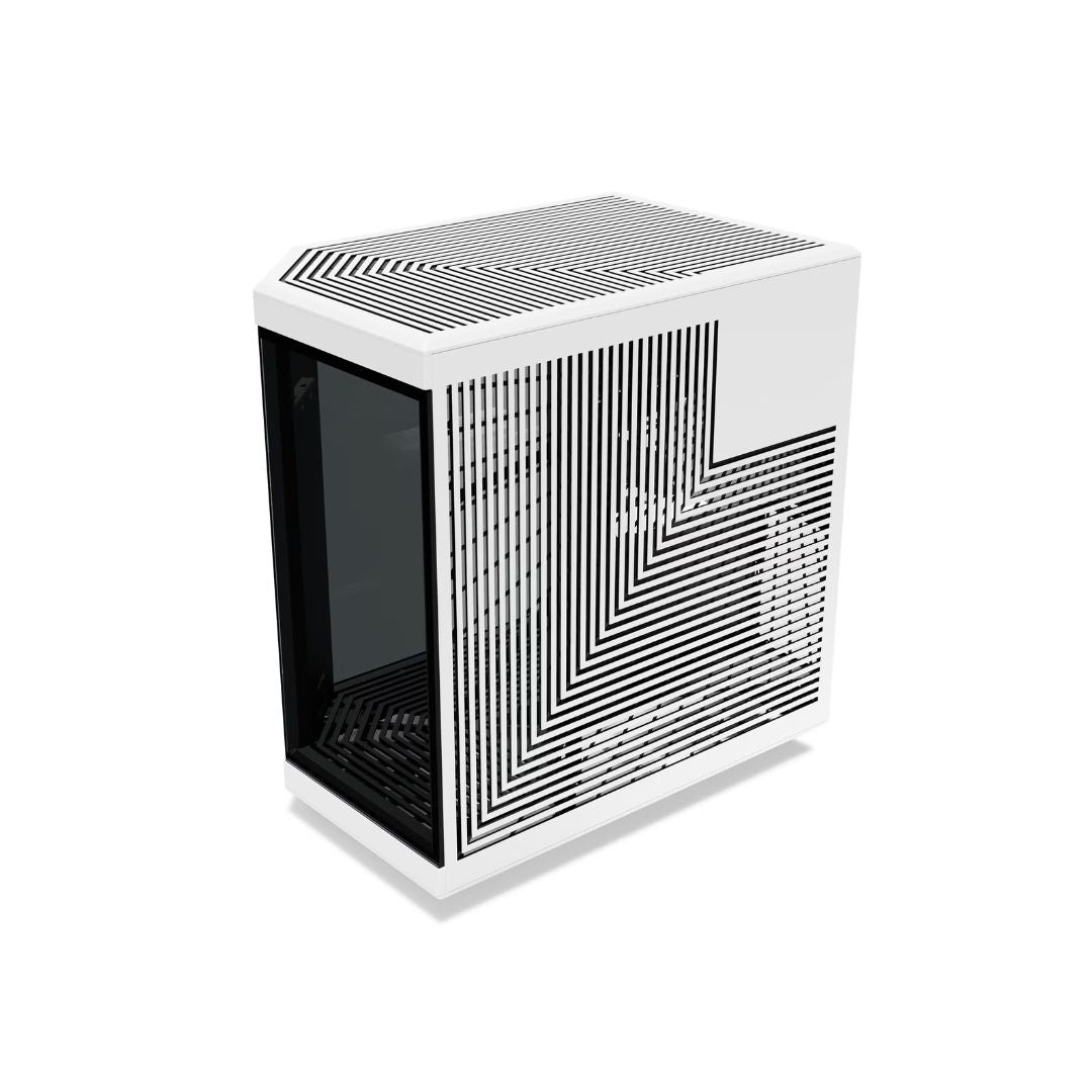 HYTE Y70 Touch Infinite صندوق حاسوب متوسط الحجم بتصميم مزدوج الغرف، متوافق مع ATX، شاشة لمس مدمجة بدقة 2.5K، لون باندا (أسود وأبيض)