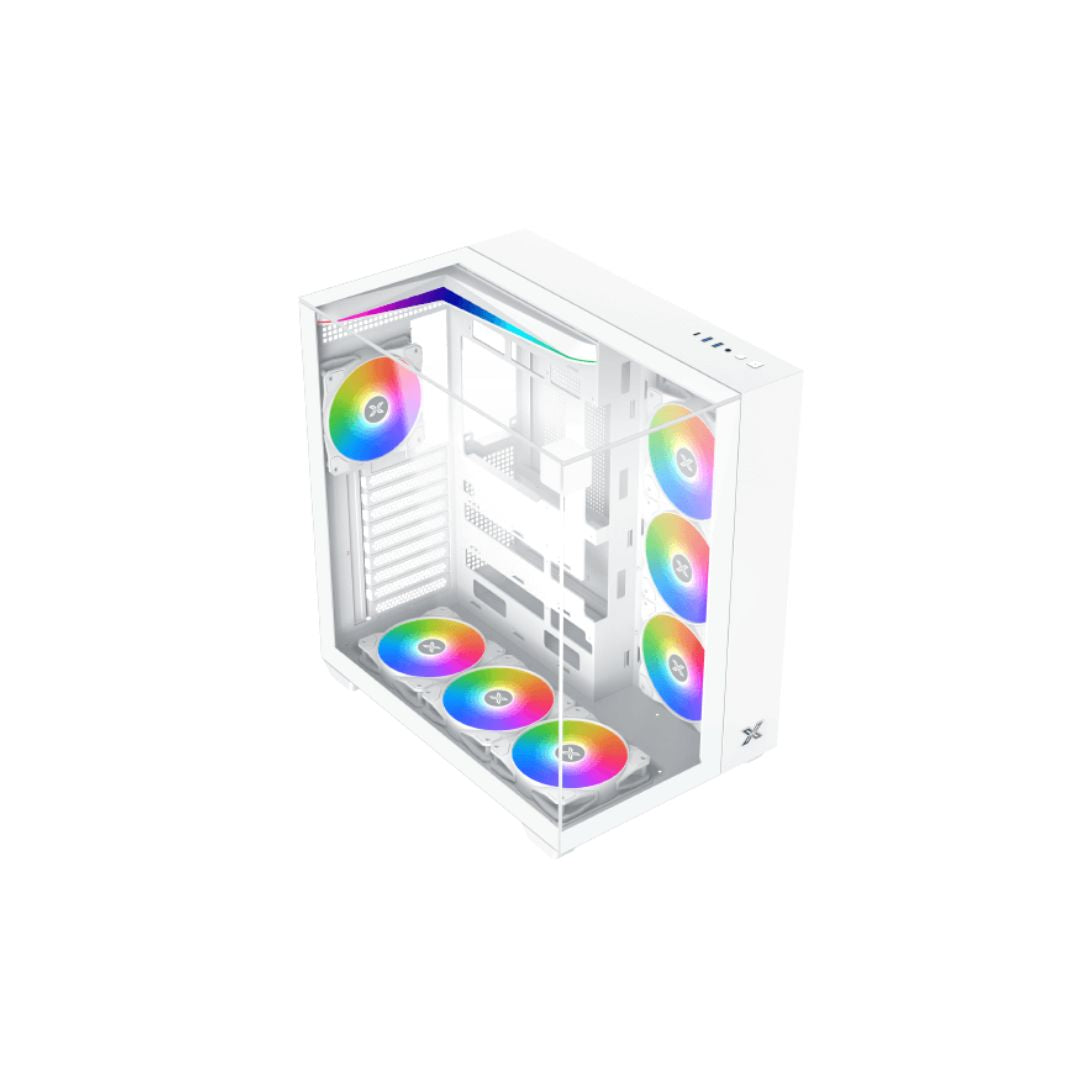 Xigmatek Aqua V Mid Tower Case - Arctic White