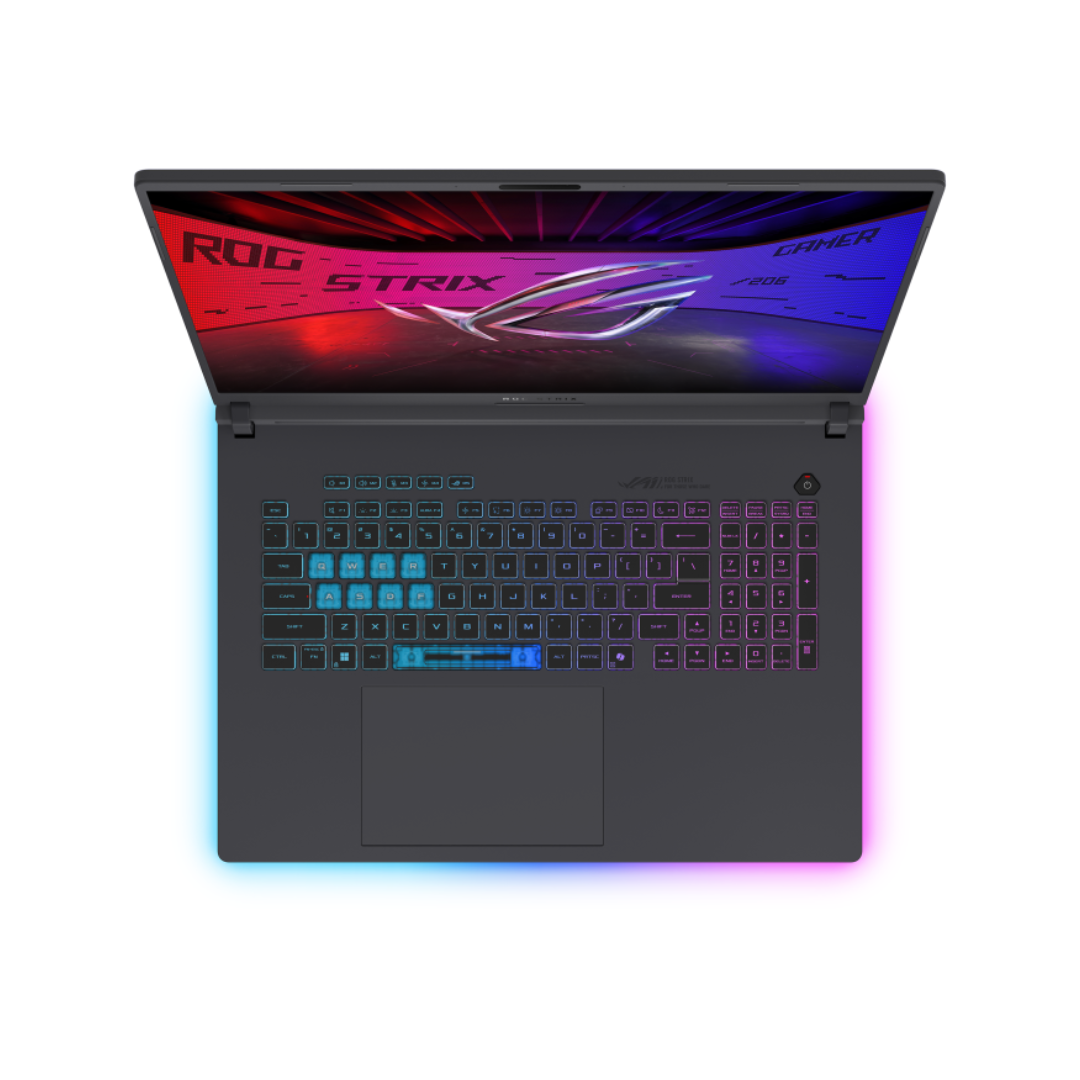 ASUS ROG Strix G18 G815LP-S8071، معالج Intel Core Ultra 9-275HX، ذاكرة وصول عشوائي (RAM) سعة 16 جيجابايت، قرص SSD سعة 512 جيجابايت، بطاقة رسومات NVIDIA Geforce RTX 5070 سعة 8 جيجابايت، شاشة 18.0 بوصة بدقة WUXGA وتردد 144 هرتز، لون رمادي Eclipse