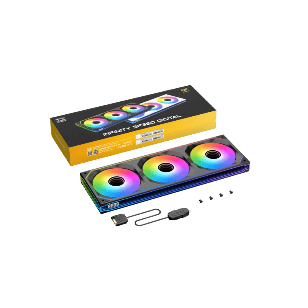 مجموعة XIGMATEK INFINITY SF360 الرقمية 120 مم ذات 3 مراوح - أسود