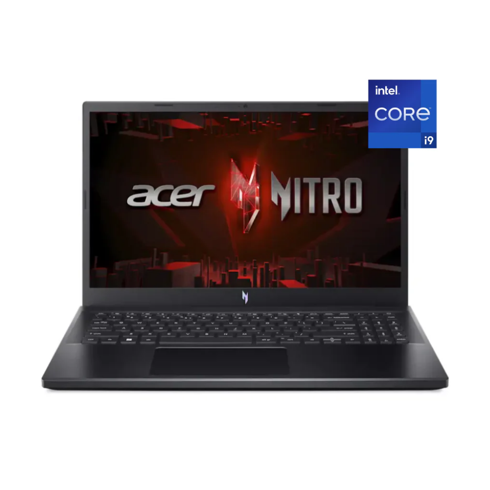 Acer Nitro V15 ANV15-51-93HS، Intel Core i9-13900H، ذاكرة وصول عشوائي (RAM) سعة 16 جيجابايت، قرص SSD سعة 512 جيجابايت، بطاقة رسومات NVIDIA RTX 4060 سعة 8 جيجابايت، شاشة 15.6 بوصة عالية الدقة بتردد 165 هرتز، لون أسود أوبسيديان