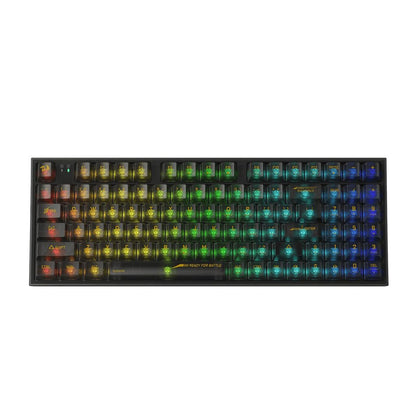 Redragon IRELIA K658CTB PRO RGB 90%, USB-C wired, BT , 2.4 GHz wireless Translucent Crystal Switch