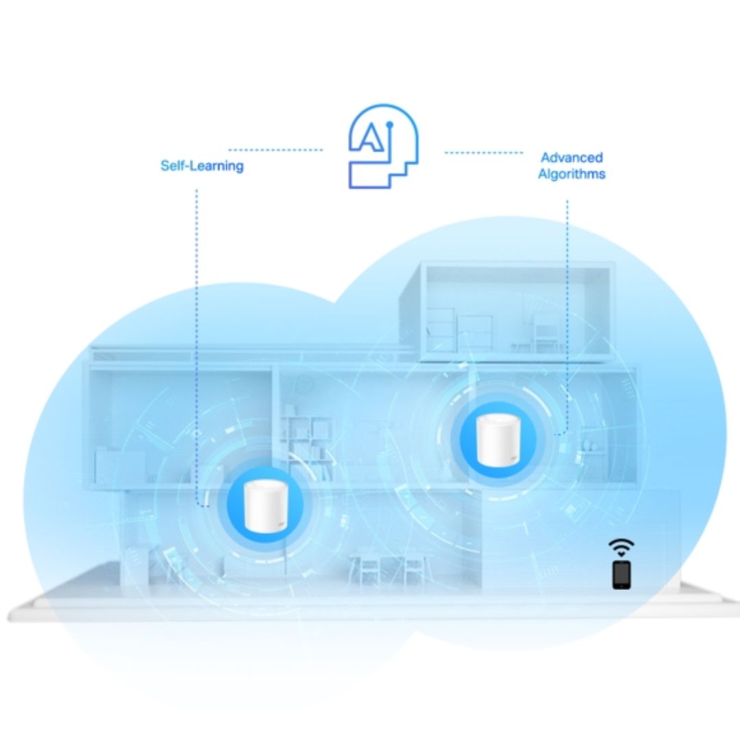 نظام TP-Link Deco X20 AX1800 للمنزل بالكامل مع شبكة Wi-Fi 6، عبوة من 3 قطع