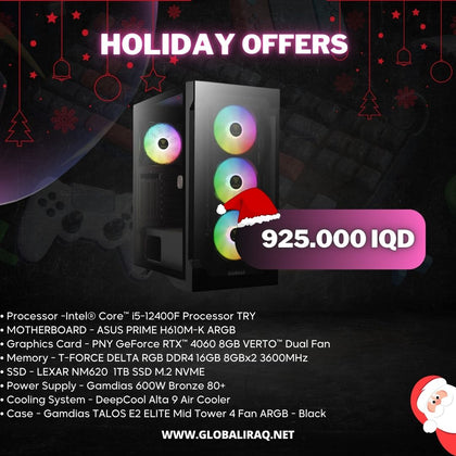 Pc Build intel i5 12400F, RTX  4060 8GB - Holiday Offers