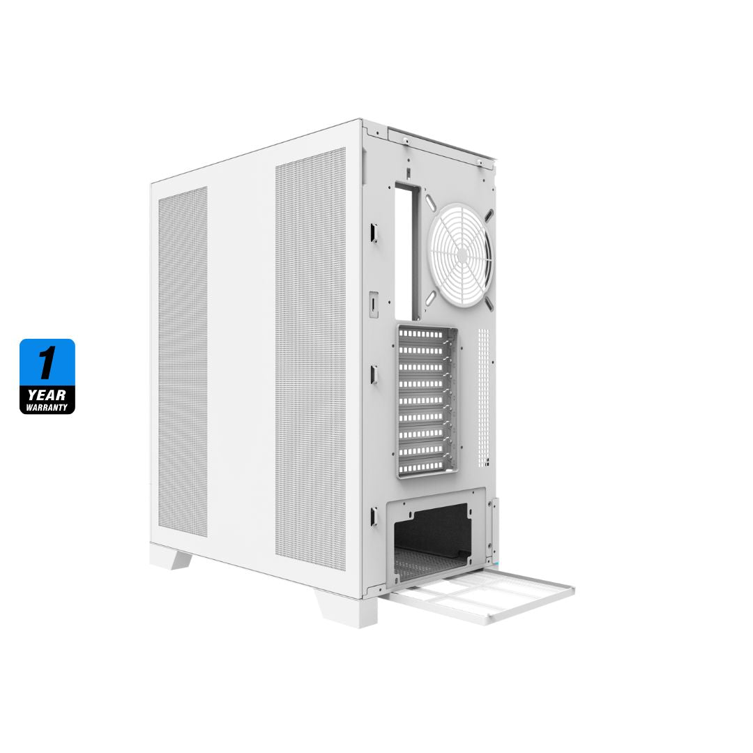 حافظة DarkFlash DY450L Pro Mid Tower - بيضاء