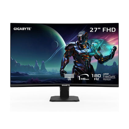 Gigabyte GS27FC FHD (1920 x 1080) 1Ms 180Hz VA Curved, Gaming Monitor