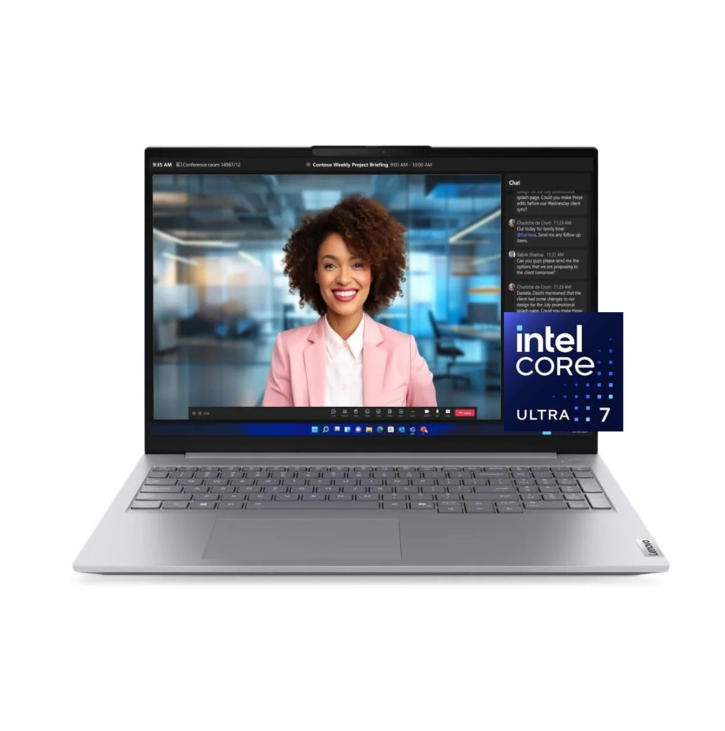 لينوفو ثينك بوك 16 G8 - (2KGR)، معالج Intel® Core Ultra 7-255H، ذاكرة وصول عشوائي (RAM) سعة 8 جيجابايت، قرص SSD سعة 512 جيجابايت، معالج رسومات Intel، شاشة 16 بوصة WUXGA IPS 60 هرتز، لون رمادي قطبي