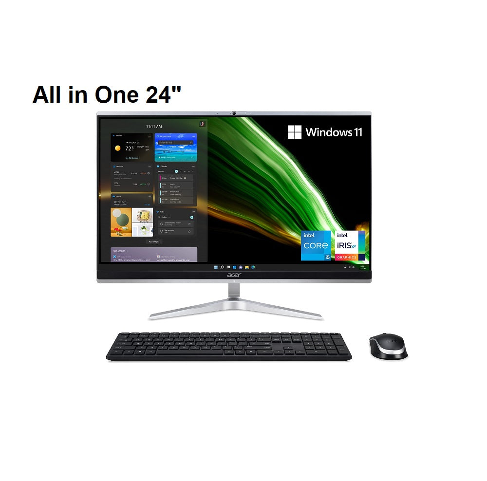 All-in-One Acer Veriton EZ2740G, Intel Core i5-1135G7, RAM 8GB DDR4, 512GB SSD, Intel Iris Graphics, 23.8 Inch FHD, Black